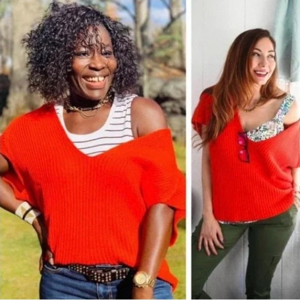 Cabi Oversized Knit Ruby Pullover Short Sleeve Sw… - image 4